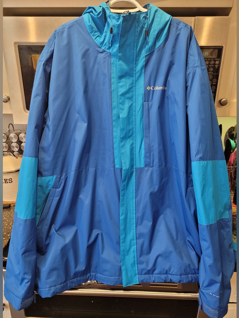 Columbia Men's 4XLT Two-Tone Blue Hooded Ski Jacket
